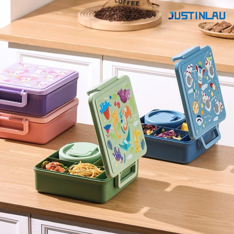 ランチボックス 漫画フルーツサラダ弁当箱 食器付き 子供用  - Food Storage Oven Safe のレビューと価格
