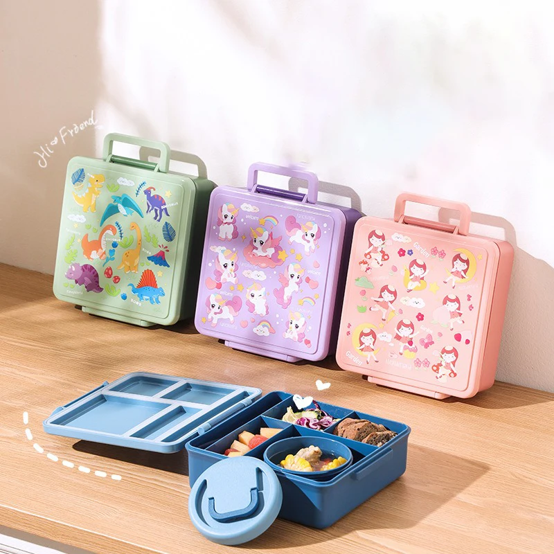 ランチボックス 漫画フルーツサラダ弁当箱 食器付き 子供用  - Food Storage Oven Safe のレビューと価格